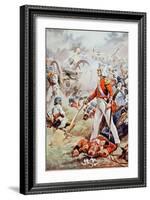 Pennycuick Was Killed: His Gallant Son, a Mere Lad, Sprang Forward and Bestrode His Father's Body-Walter Paget-Framed Giclee Print