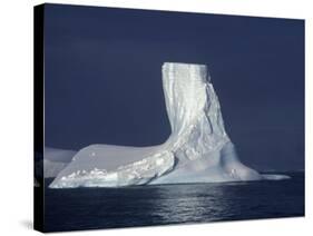 Penola Strait, Pleneau Island, Columnar Iceberg in Evening Light, Antarctica-Allan White-Stretched Canvas