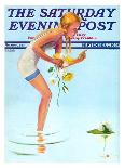 "Billboard Painters," Saturday Evening Post Cover, July 9, 1932-Penrhyn Stanlaws-Giclee Print