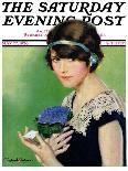 "Woman in Black," Saturday Evening Post Cover, April 14, 1934-Penrhyn Stanlaws-Giclee Print