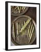 Pens Made from Spent Bullet Cartridges, Bascarsija, Sarajevo, Bosnia and Herzegovina-Walter Bibikow-Framed Photographic Print