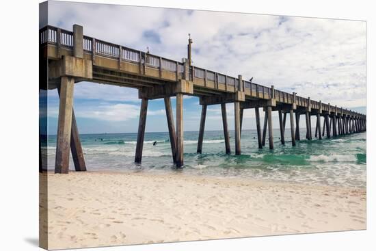 Pensacola Beach Fishing Pier, Florida-forestpath-Stretched Canvas