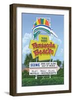 Pensacola Beach, Florida-Lantern Press-Framed Art Print