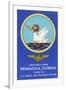 Pensacola, Florida - Aviating Duck Lands in Water, Home of US Naval Air Training Center-Lantern Press-Framed Art Print