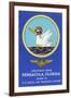 Pensacola, Florida - Aviating Duck Lands in Water, Home of US Naval Air Training Center-Lantern Press-Framed Art Print