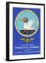 Pensacola, Florida - Aviating Duck Lands in Water, Home of US Naval Air Training Center-Lantern Press-Framed Art Print