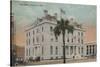 Pensacola, Florida - Exterior View of Post Office-Lantern Press-Stretched Canvas