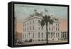 Pensacola, Florida - Exterior View of Post Office-Lantern Press-Framed Stretched Canvas