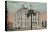 Pensacola, Florida - Exterior View of Post Office-Lantern Press-Stretched Canvas