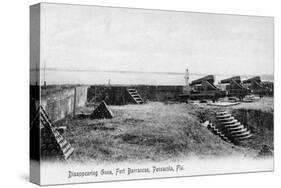 Pensacola, Florida - Fort Barrancas Cannons-Lantern Press-Stretched Canvas