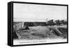 Pensacola, Florida - Fort Barrancas Cannons-Lantern Press-Framed Stretched Canvas