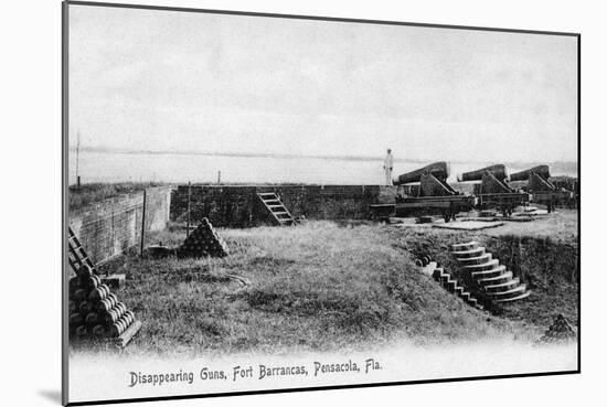 Pensacola, Florida - Fort Barrancas Cannons-Lantern Press-Mounted Art Print