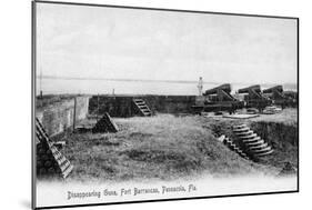 Pensacola, Florida - Fort Barrancas Cannons-Lantern Press-Mounted Art Print