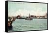 Pensacola, Florida - Harbor Scene-Lantern Press-Framed Stretched Canvas