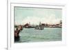 Pensacola, Florida - Harbor Scene-Lantern Press-Framed Premium Giclee Print