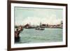 Pensacola, Florida - Harbor Scene-Lantern Press-Framed Premium Giclee Print