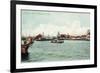 Pensacola, Florida - Harbor Scene-Lantern Press-Framed Premium Giclee Print