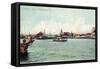 Pensacola, Florida - Harbor Scene-Lantern Press-Framed Stretched Canvas