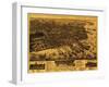 Pensacola, Florida - Panoramic Map-Lantern Press-Framed Art Print