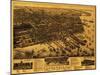 Pensacola, Florida - Panoramic Map-Lantern Press-Mounted Art Print