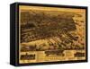 Pensacola, Florida - Panoramic Map-Lantern Press-Framed Stretched Canvas