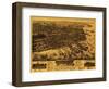 Pensacola, Florida - Panoramic Map-Lantern Press-Framed Art Print