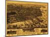 Pensacola, Florida - Panoramic Map-Lantern Press-Mounted Art Print