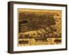 Pensacola, Florida - Panoramic Map-Lantern Press-Framed Art Print