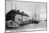 Pensacola, Florida - Saunders Wharf Scene-Lantern Press-Mounted Art Print