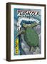 Pensacola, Florida - Sea Turtle Woodblock Print-Lantern Press-Framed Art Print