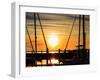 Pensacola Florida Sunset with Sailboat in Background-Steven D Sepulveda-Framed Photographic Print