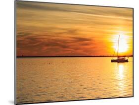 Pensacola Florida Sunset with Sailboat in Background-Steven D Sepulveda-Mounted Photographic Print