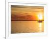 Pensacola Florida Sunset with Sailboat in Background-Steven D Sepulveda-Framed Photographic Print