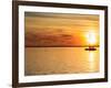 Pensacola Florida Sunset with Sailboat in Background-Steven D Sepulveda-Framed Photographic Print