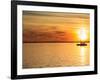 Pensacola Florida Sunset with Sailboat in Background-Steven D Sepulveda-Framed Photographic Print