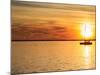 Pensacola Florida Sunset with Sailboat in Background-Steven D Sepulveda-Mounted Photographic Print