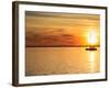 Pensacola Florida Sunset with Sailboat in Background-Steven D Sepulveda-Framed Photographic Print