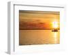 Pensacola Florida Sunset with Sailboat in Background-Steven D Sepulveda-Framed Photographic Print