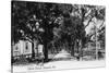 Pensacola, Florida - View Down Central Avenue-Lantern Press-Stretched Canvas