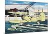 Pensacola, Florida - View of a Primary Training Hydroplane-Lantern Press-Mounted Premium Giclee Print