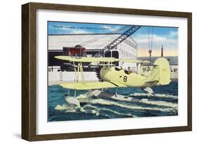 Pensacola, Florida - View of a Primary Training Hydroplane-Lantern Press-Framed Art Print