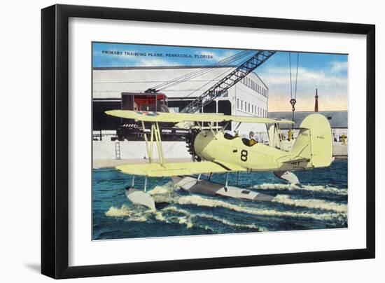 Pensacola, Florida - View of a Primary Training Hydroplane-Lantern Press-Framed Art Print