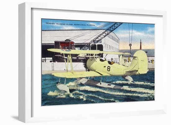 Pensacola, Florida - View of a Primary Training Hydroplane-Lantern Press-Framed Art Print