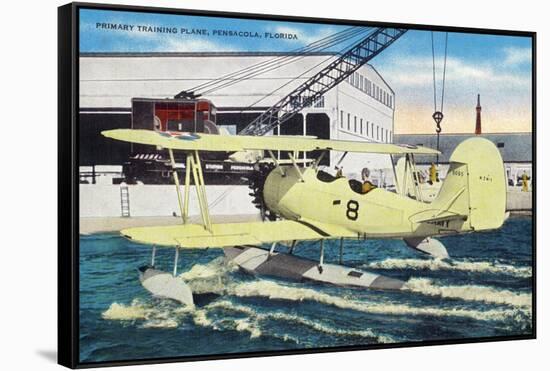 Pensacola, Florida - View of a Primary Training Hydroplane-Lantern Press-Framed Stretched Canvas