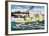 Pensacola, Florida - View of a Primary Training Hydroplane-Lantern Press-Framed Art Print