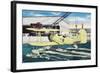 Pensacola, Florida - View of a Primary Training Hydroplane-Lantern Press-Framed Art Print