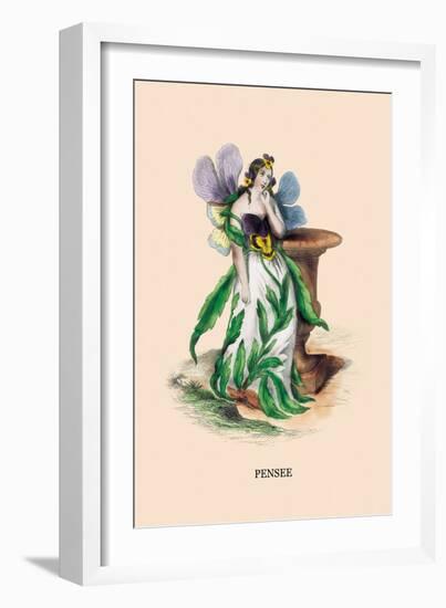 Pensee-J.J. Grandville-Framed Art Print