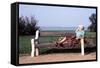 Pensioner Relaxing on a Bench-Victor De Schwanberg-Framed Stretched Canvas