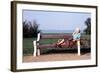 Pensioner Relaxing on a Bench-Victor De Schwanberg-Framed Premium Photographic Print