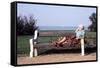 Pensioner Relaxing on a Bench-Victor De Schwanberg-Framed Stretched Canvas